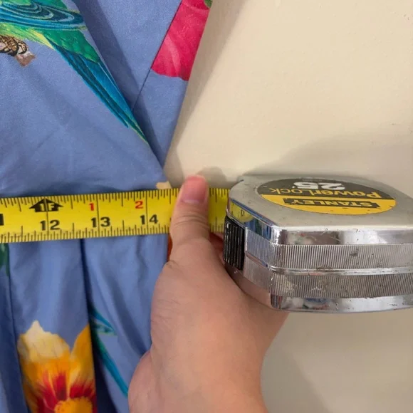 NWT $168 Anthropologie Maeve Scoop-Neck Printed Cotton Mini Dress M - Picture 9 of 10